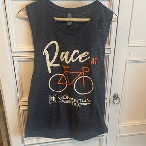 Gray Sleeveless Bicycle Graphic Tee